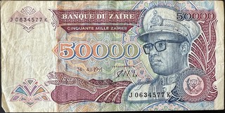 Zaire 50000 — front