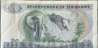 Zimbabwe 20 Dollar, back