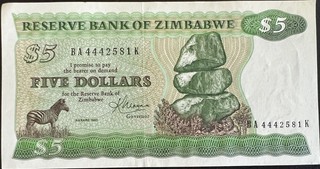 Zimbabwe 5 note